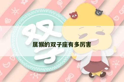 属猴的双子座有多厉害