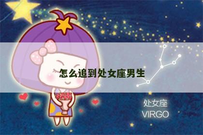 怎么追到处女座男生