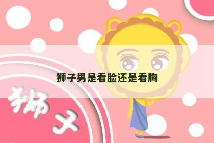 狮子男是看脸还是看胸
