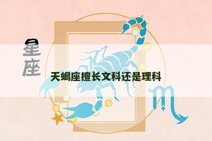 天蝎座擅长文科还是理科