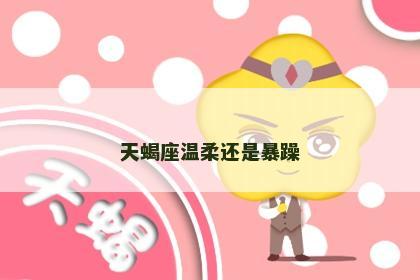 天蝎座温柔还是暴躁