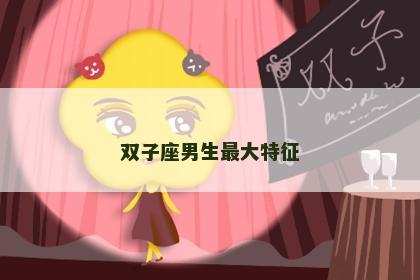 双子座男生最大特征