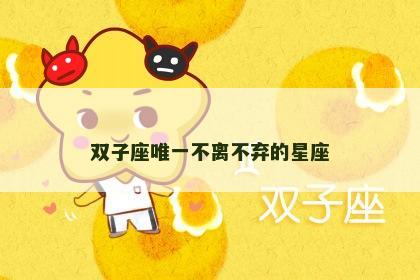 双子座唯一不离不弃的星座