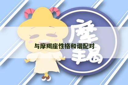 与摩羯座性格和谐配对