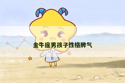 金牛座男孩子性格脾气