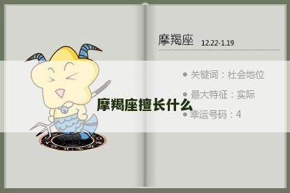 摩羯座擅长什么