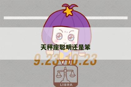 天秤座聪明还是笨