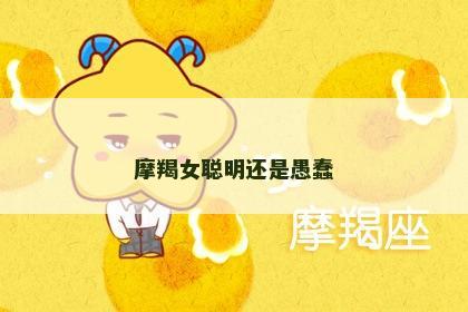 摩羯女聪明还是愚蠢