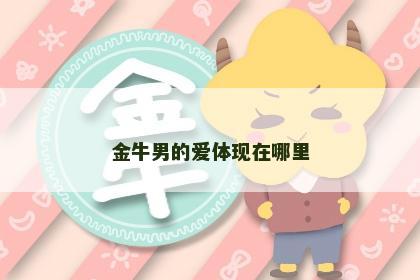 金牛男的爱体现在哪里