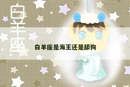 白羊座是海王还是舔狗