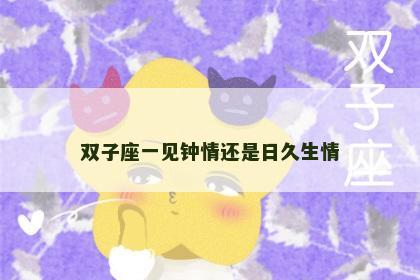 双子座一见钟情还是日久生情