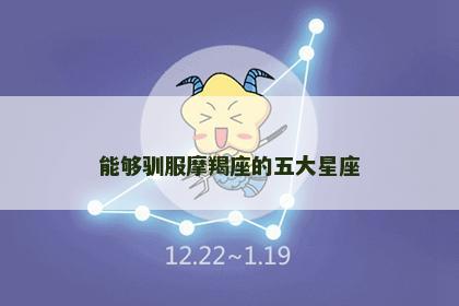 能够驯服摩羯座的五大星座