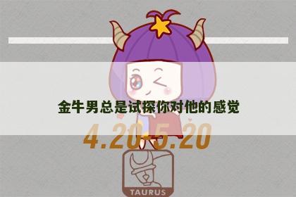 金牛男总是试探你对他的感觉